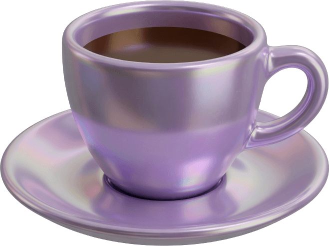 A three-dimensional coffee cup
